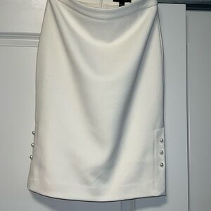 Ann Taylor Ivory Pearl Skirt